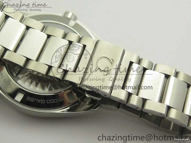 0224 FlexibleFit Aqua Terra 150M SS VSF 1:1 Best Edition Black Wave Textured Dial RG Hand on SS Bracelet A8500 Super Clone 8032